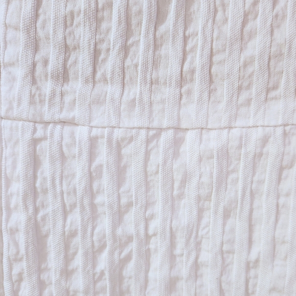 ZARA Sweetheart Neck Puff Sleeve Ruch Frill Trim Tie Front Mini Dress - Picture 6 of 8